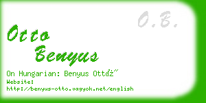 otto benyus business card